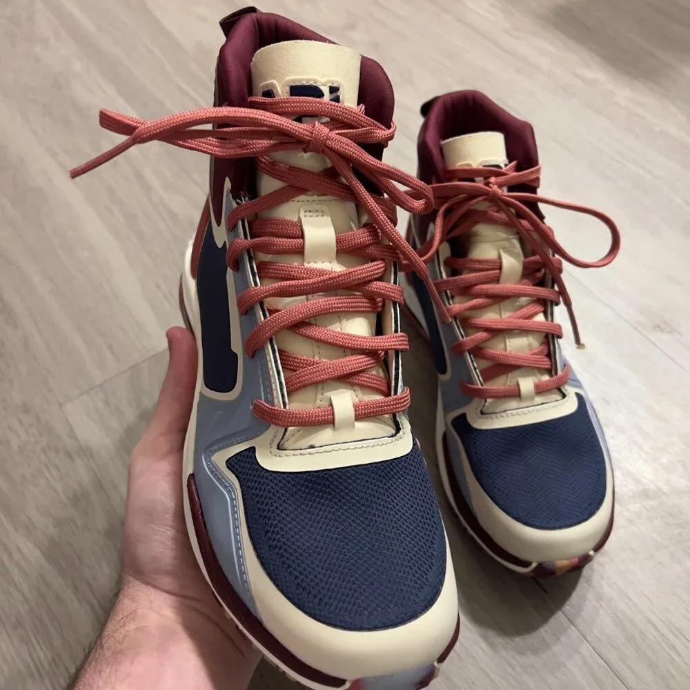 Like New APL Techloom Defender Seakers Size 7 Color Blue Cream Pink - Picture 5 of 10